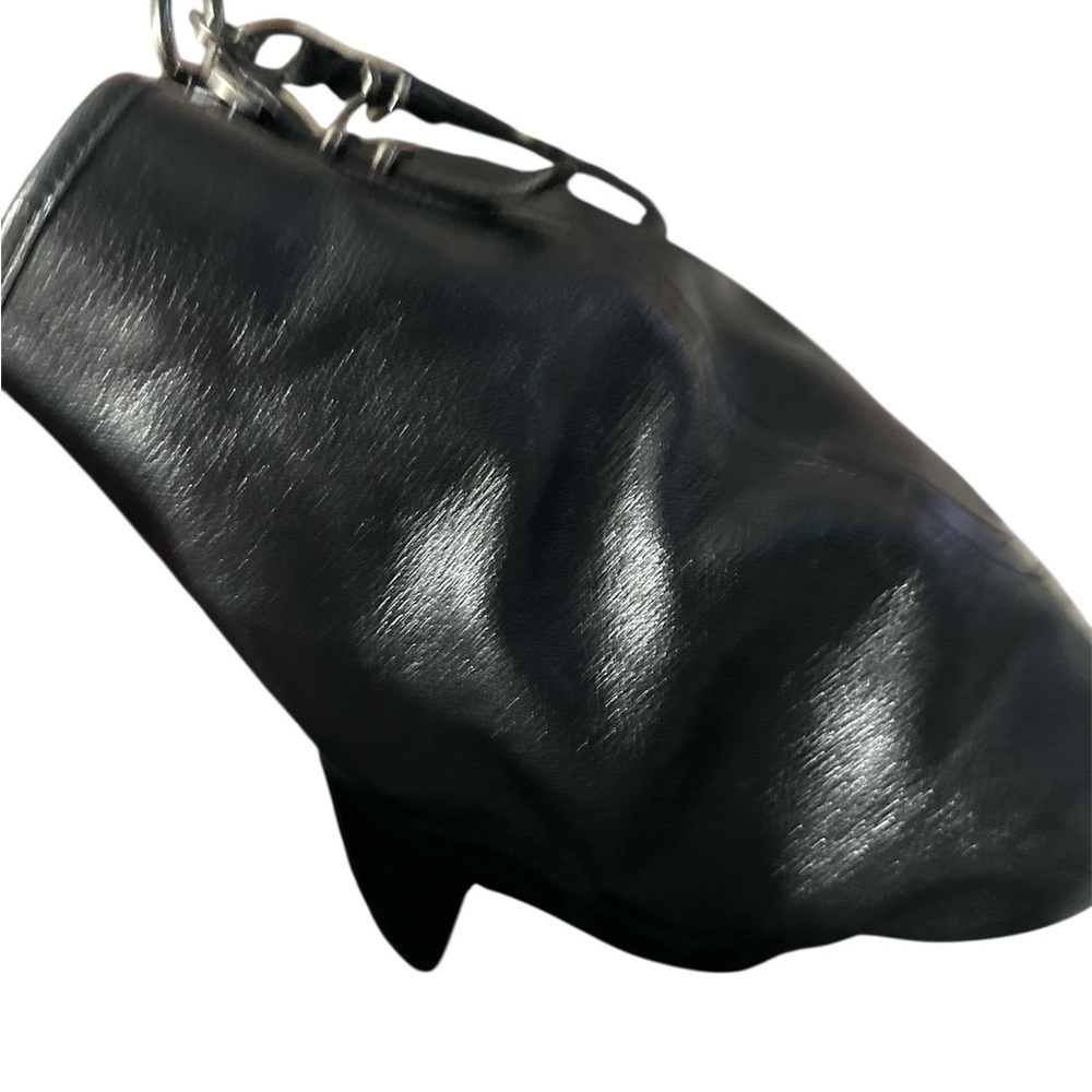 NWT J127819969 Coach Black Leather cow hide Shoulder Bag gunmetal acc - Picture 4 of 16